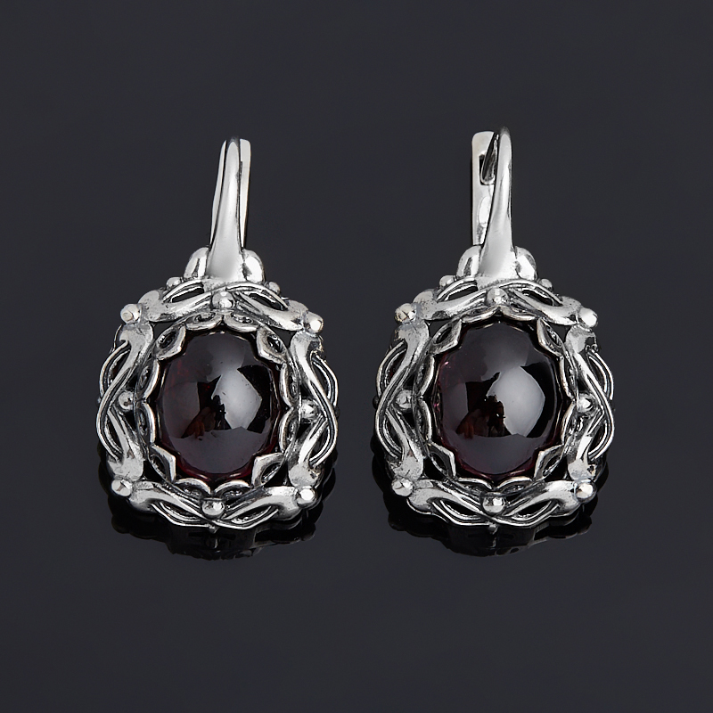 

Серьги гранат альмандин (серебро 925 пр. оксидир.)