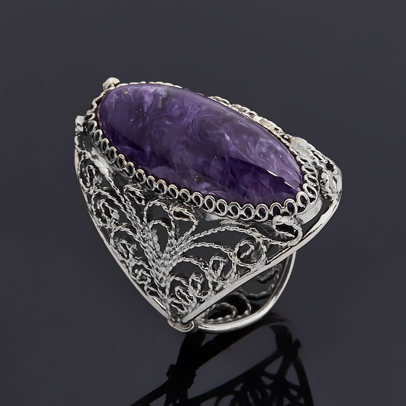 

Кольцо чароит (нейзильбер) размер 18