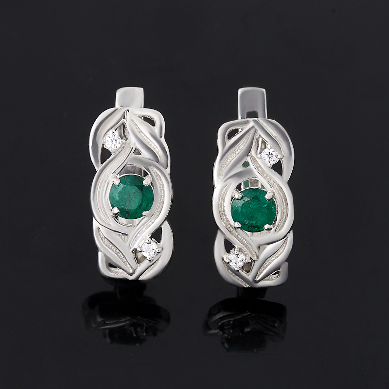 

Серьги изумруд (серебро 925 пр.) огранка