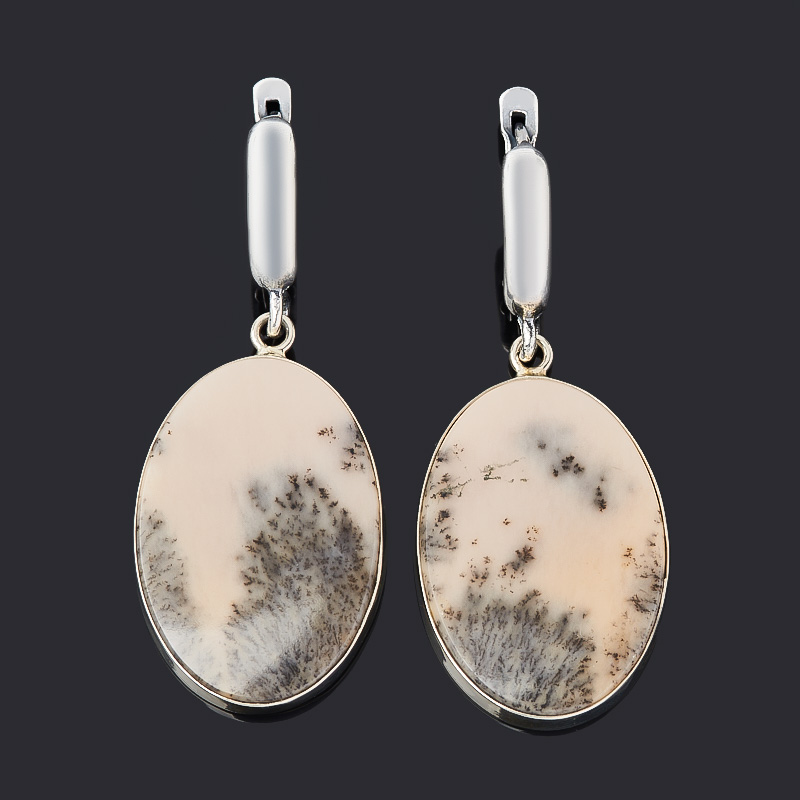 

Серьги агат пейзажный (нейзильбер)