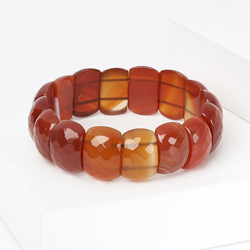 

Браслет сердолик огранка 18 см