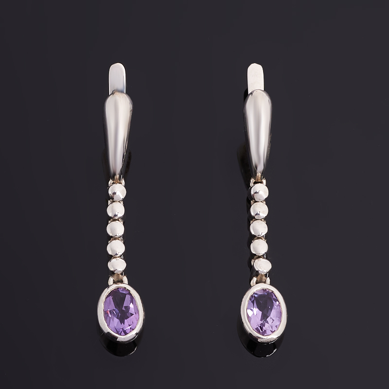 

Серьги аметист (серебро 925 пр.) огранка