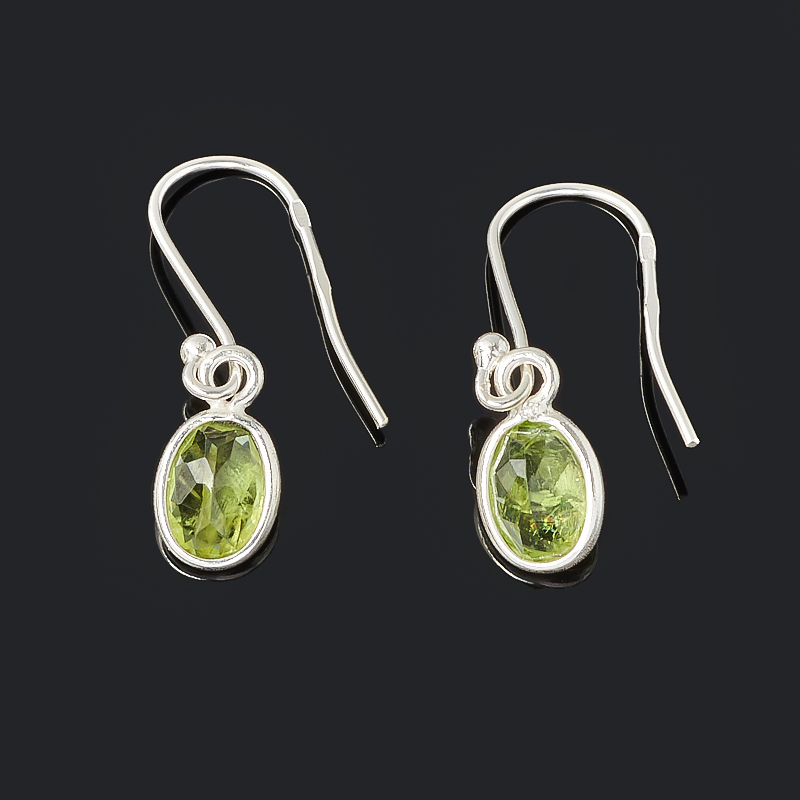 

Серьги хризолит (серебро 925 пр.) огранка