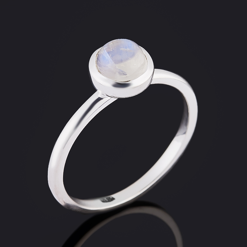 

Кольцо лунный камень (адуляр) (серебро 925 пр.) размер 18