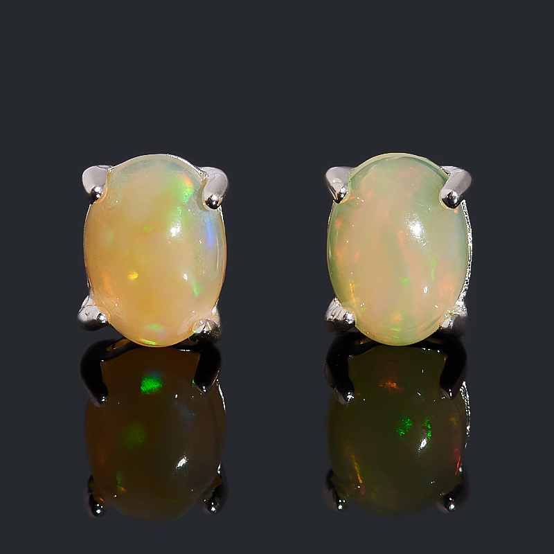 

Серьги опал благородный желтый (медь посеребр.) пуссеты