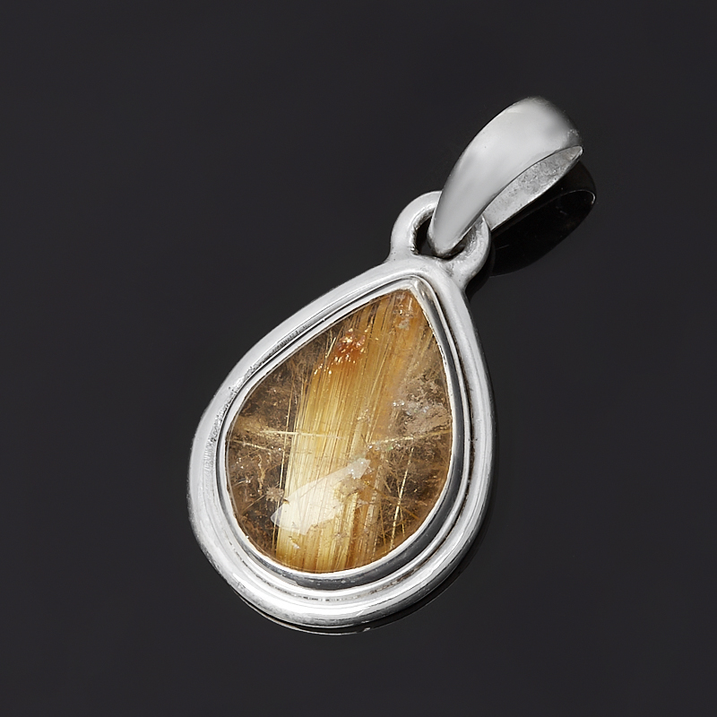 

Кулон рутиловый кварц (серебро 925 пр.) капля