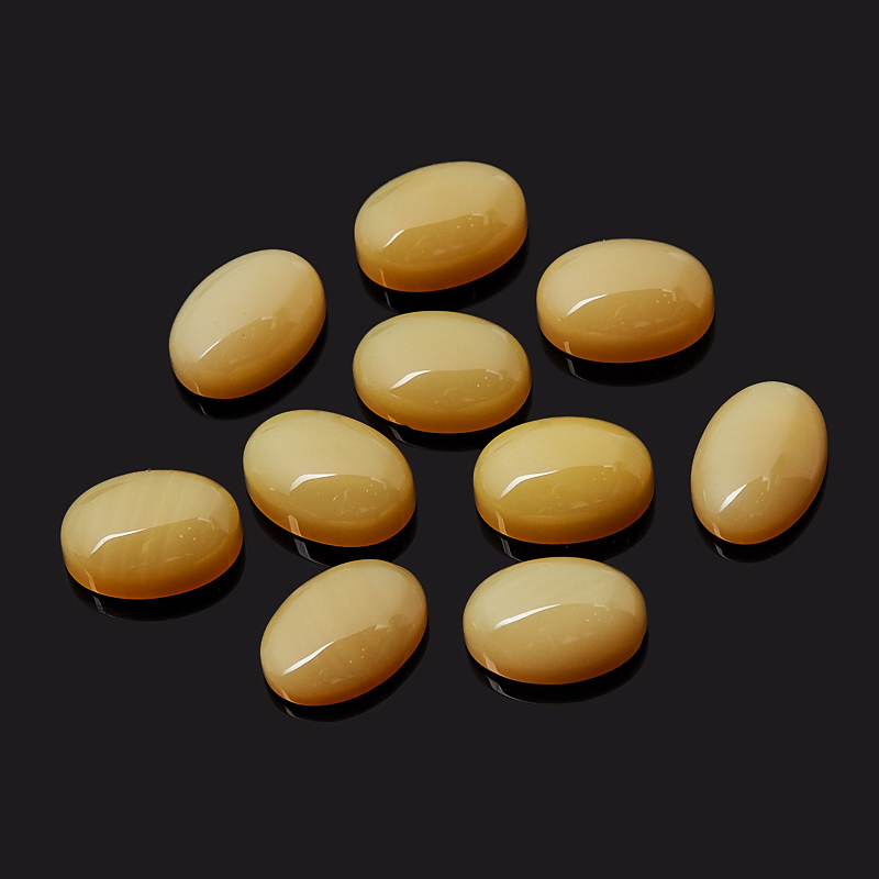 Кабошон опал желтый Перу (1 шт) 10*14 мм