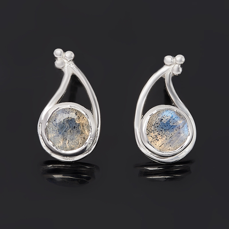 

Серьги лабрадор (серебро 925 пр.) пуссеты огранка