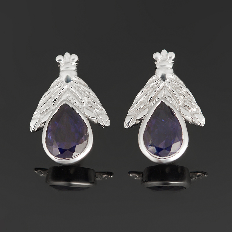

Серьги иолит (кордиерит) (серебро 925 пр.) пуссеты огранка