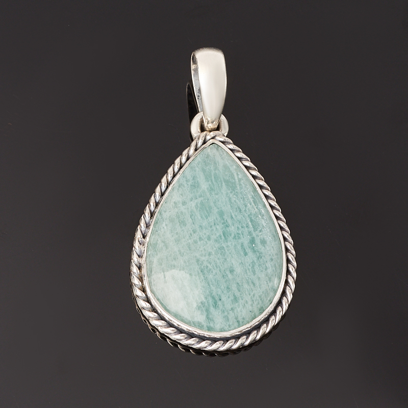 

Кулон аквамарин (серебро 925 пр. оксидир.) капля