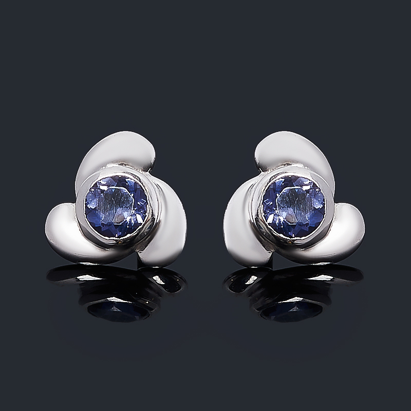 

Серьги иолит (кордиерит) (серебро 925 пр.) пуссеты огранка