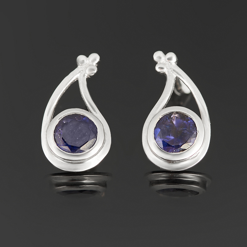 

Серьги иолит (кордиерит) (серебро 925 пр.) пуссеты огранка