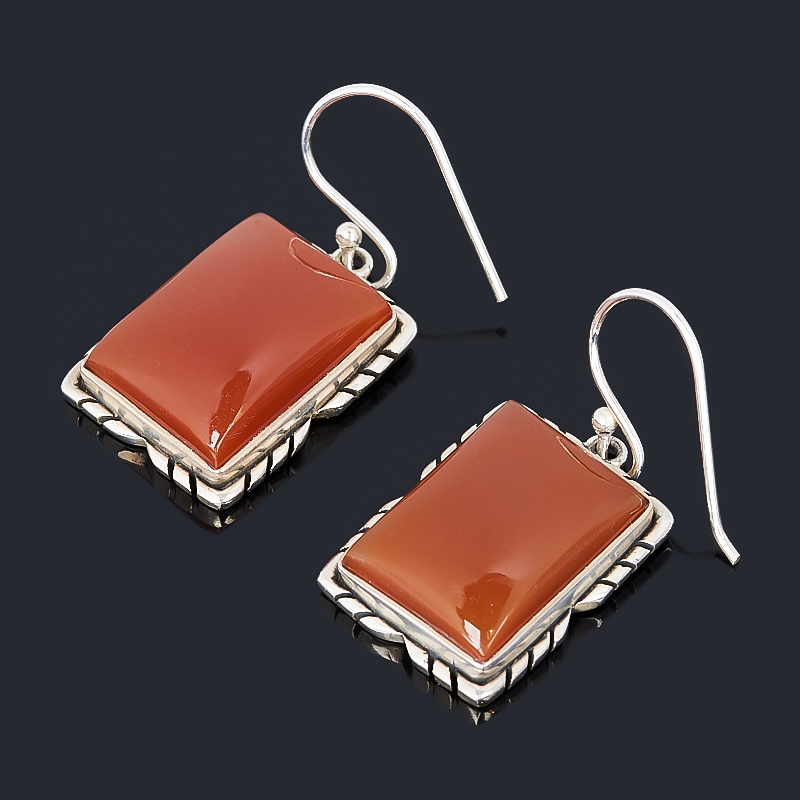 

Серьги сердолик (серебро 925 пр. оксидир.)