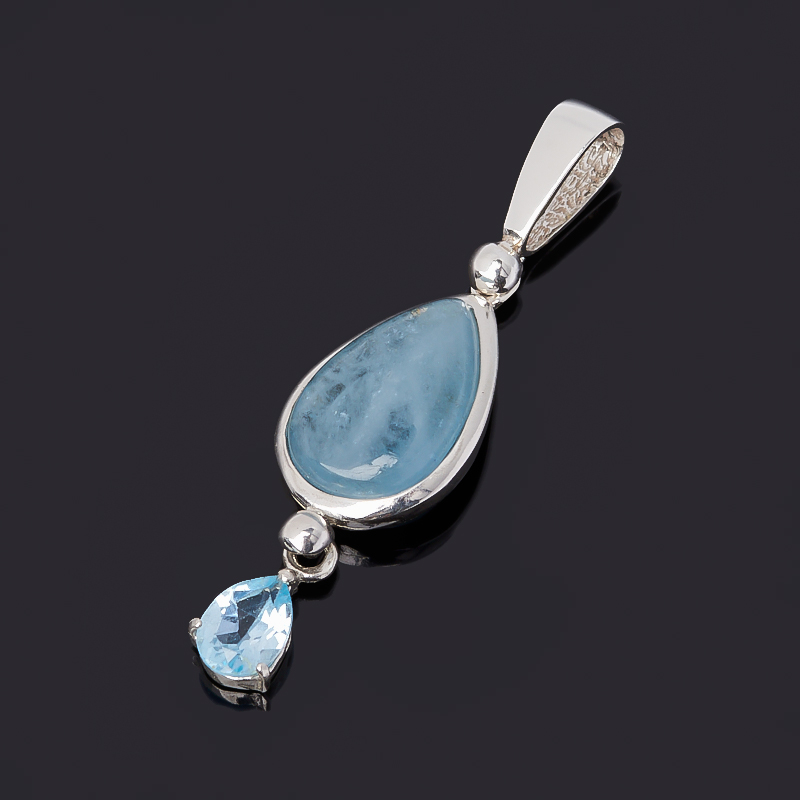 

Кулон микс аквамарин, топаз (серебро 925 пр.)