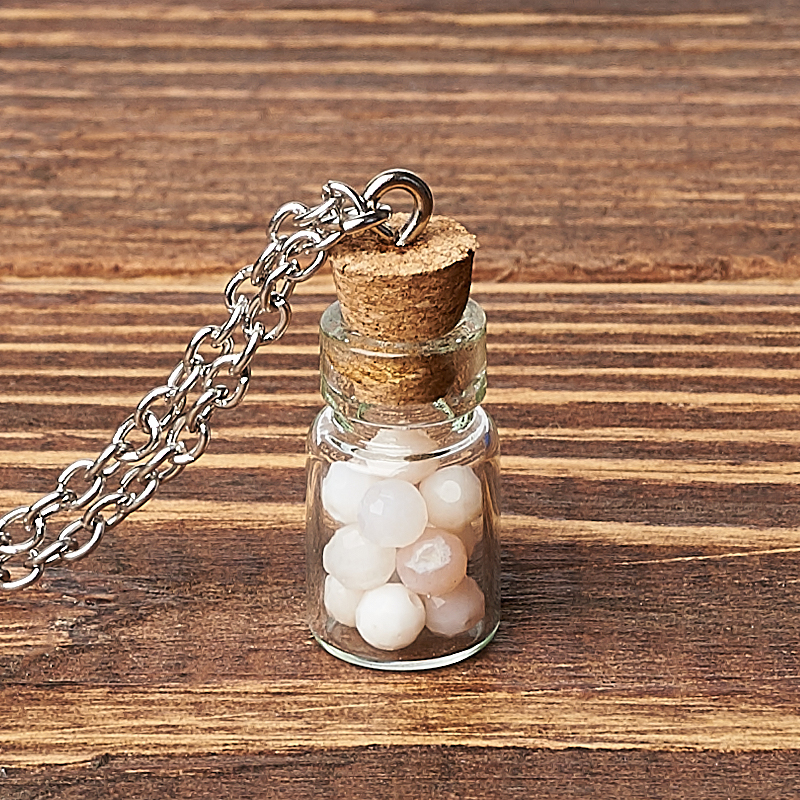 

Кулон опал розовый (биж. сплав, стекло) бутылочка огранка 2,5 см