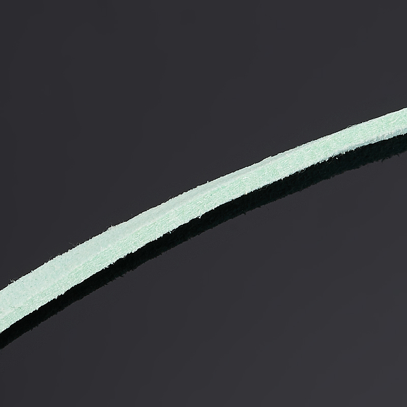 Шнурок (кожа иск., биж. сплав) (зеленый) 46 см (+4 см)