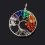Кулон микс (биж. сплав) круг 7 чакр 6-6,5&nbsp;см