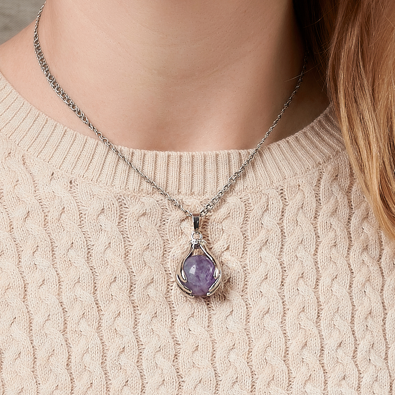 Кулон флюорит (биж. сплав) 3,5 см