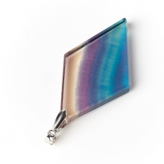 Кулон флюорит (биж. сплав) ромб 7-8 см