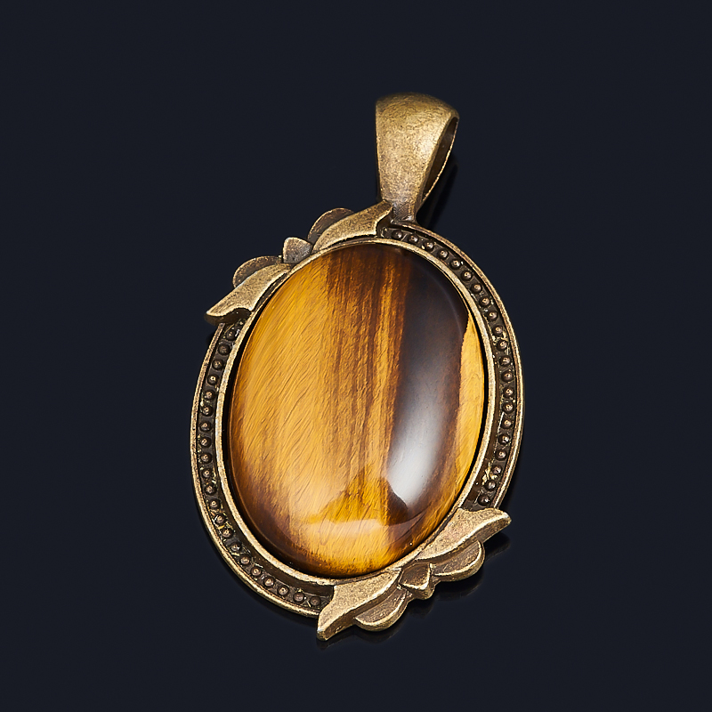 

Кулон тигровый глаз (биж. сплав) овал