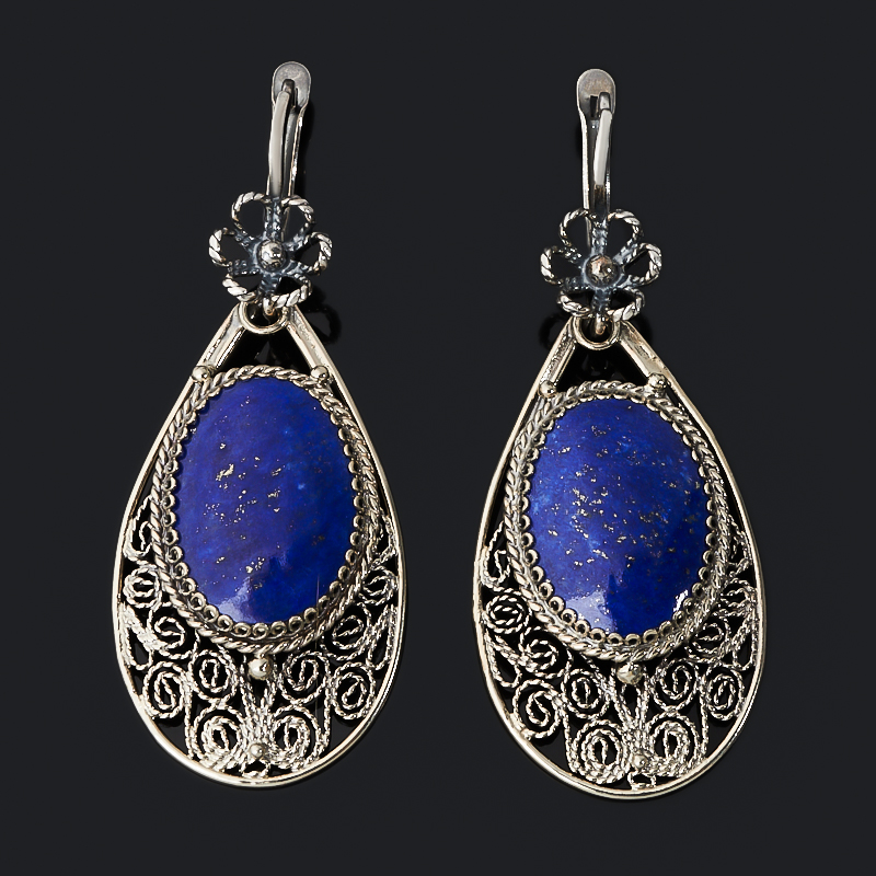 

Серьги лазурит (нейзильбер)