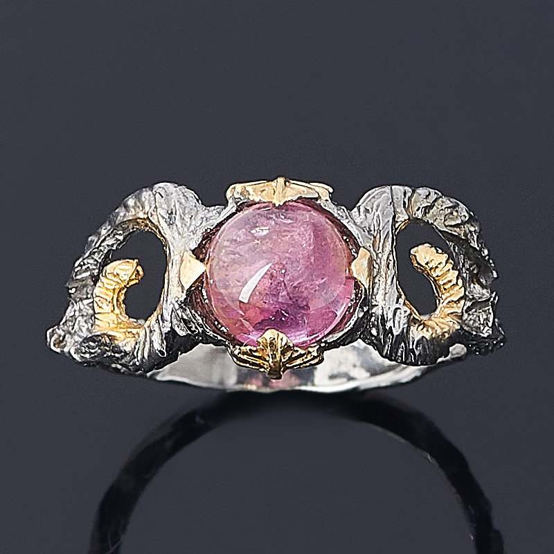 Кольцо турмалин розовый (рубеллит) Бразилия размер 17,5