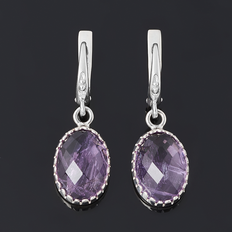 

Серьги аметист (серебро 925 пр.) огранка