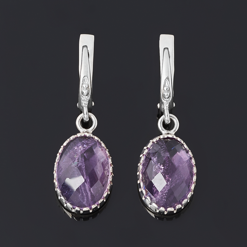 

Серьги аметист (серебро 925 пр.) огранка