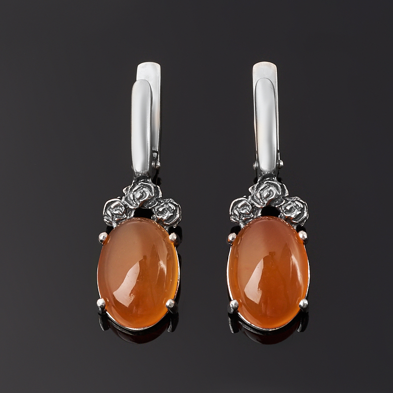 

Серьги сердолик (серебро 925 пр. оксидир.)
