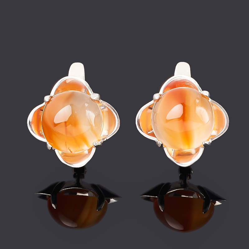 

Серьги сердолик (серебро 925 пр.)