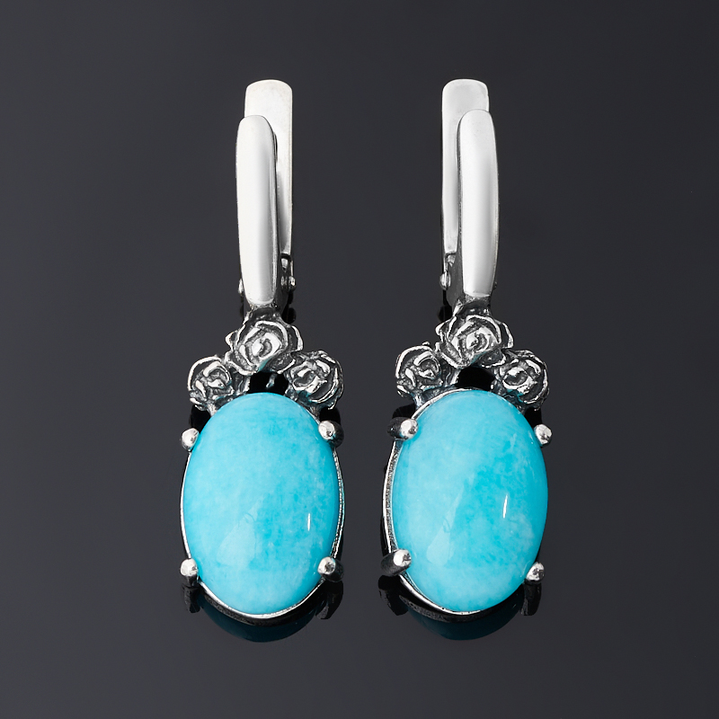 

Серьги амазонит (серебро 925 пр. оксидир.)