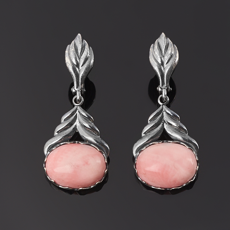 

Серьги коралл розовый (серебро 925 пр. оксидир.)