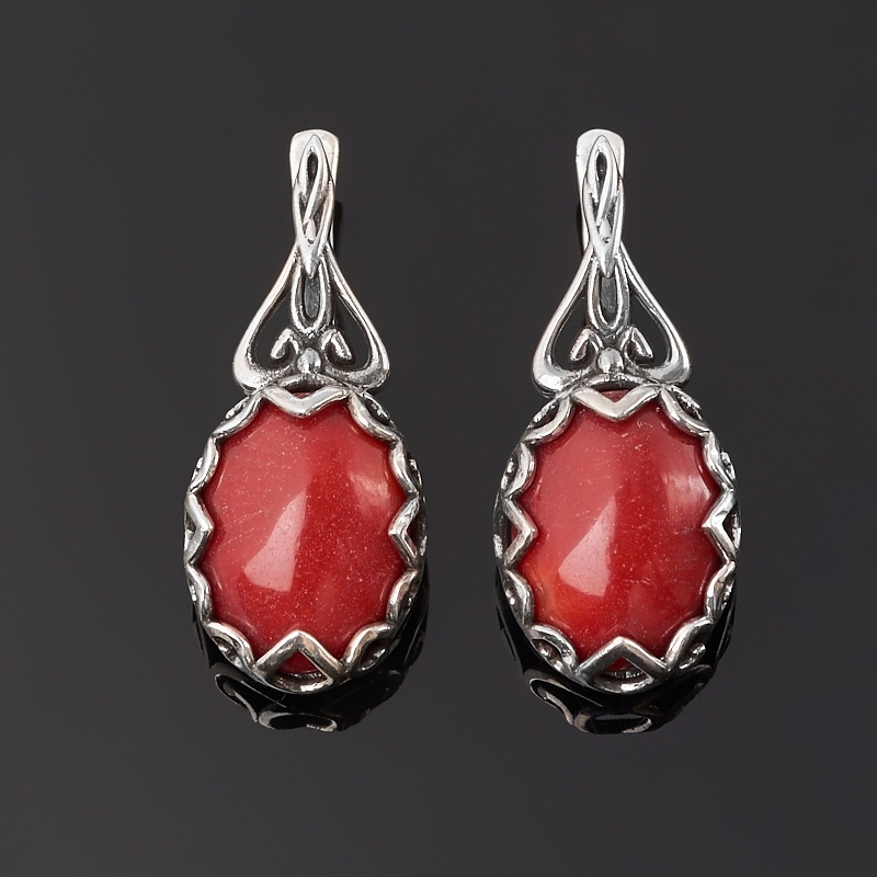 

Серьги коралл красный (серебро 925 пр. оксидир.)