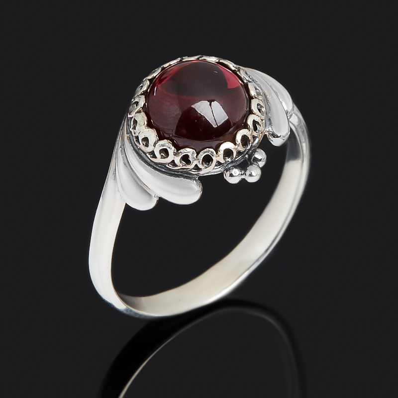 

Кольцо гранат альмандин (серебро 925 пр. оксидир.) размер 17,5