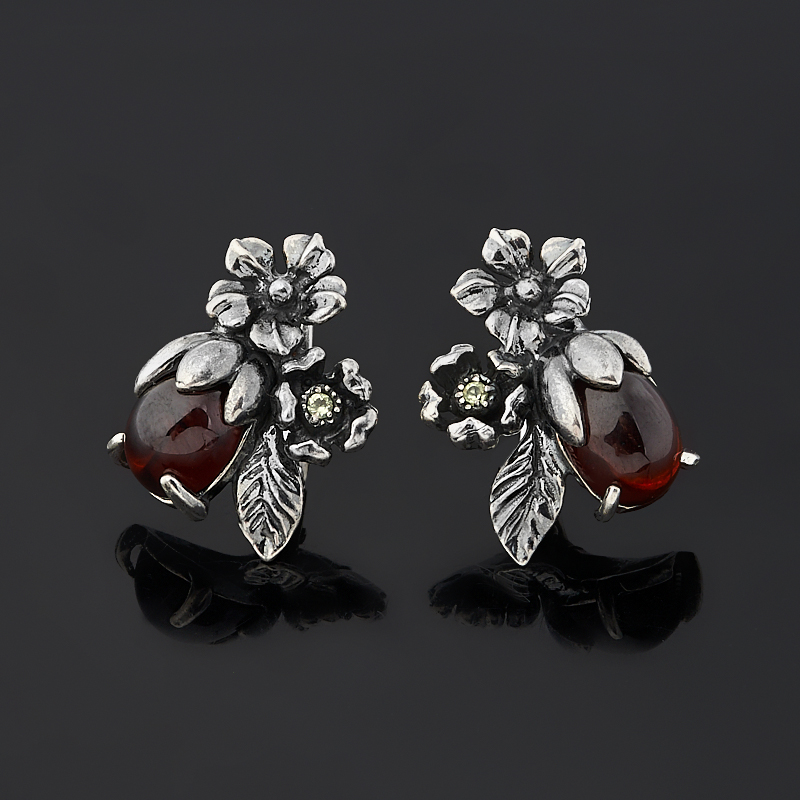 

Серьги гранат альмандин (серебро 925 пр. оксидир.)