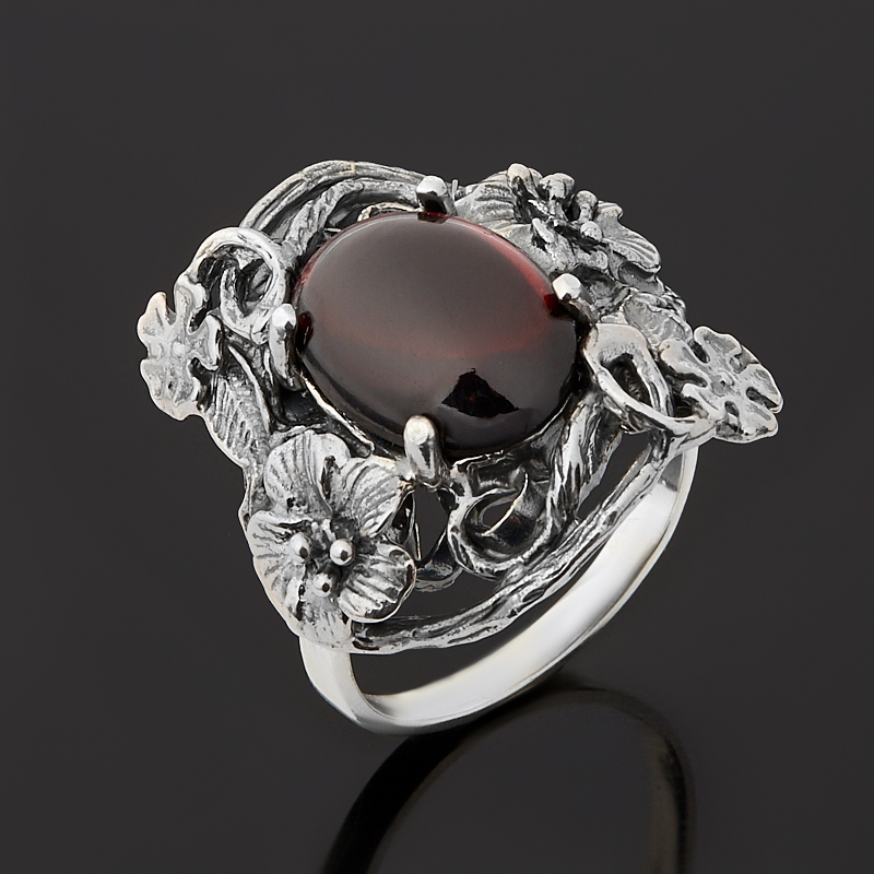 

Кольцо гранат альмандин (серебро 925 пр. оксидир.) размер 18,5