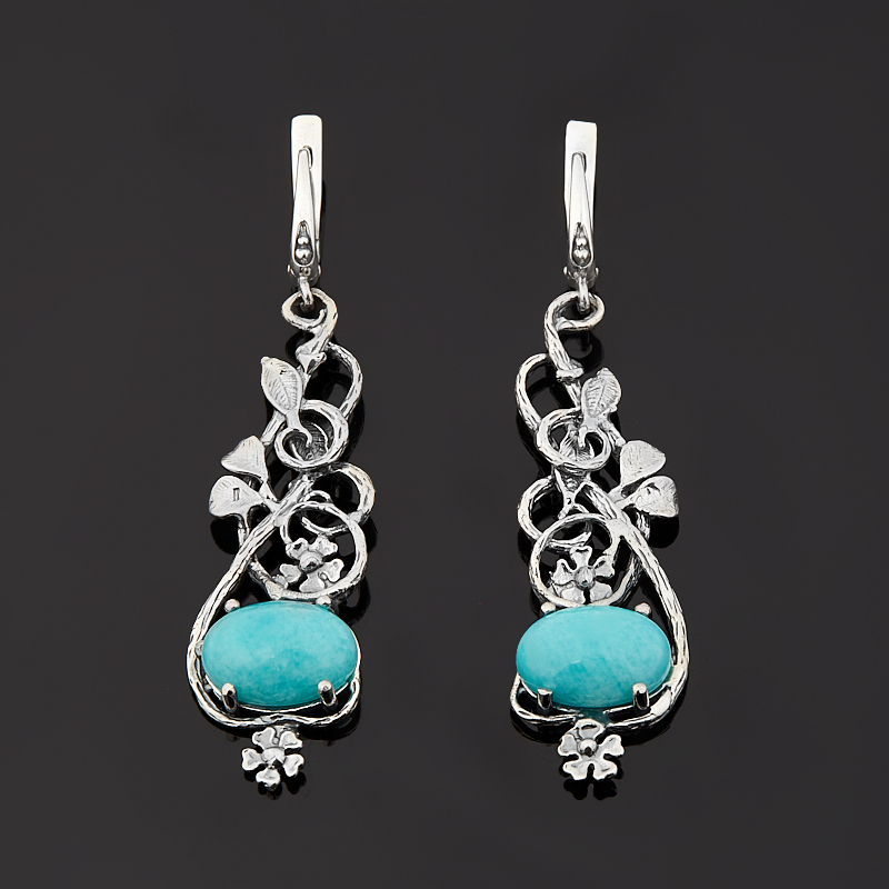 

Серьги амазонит (серебро 925 пр. оксидир.)
