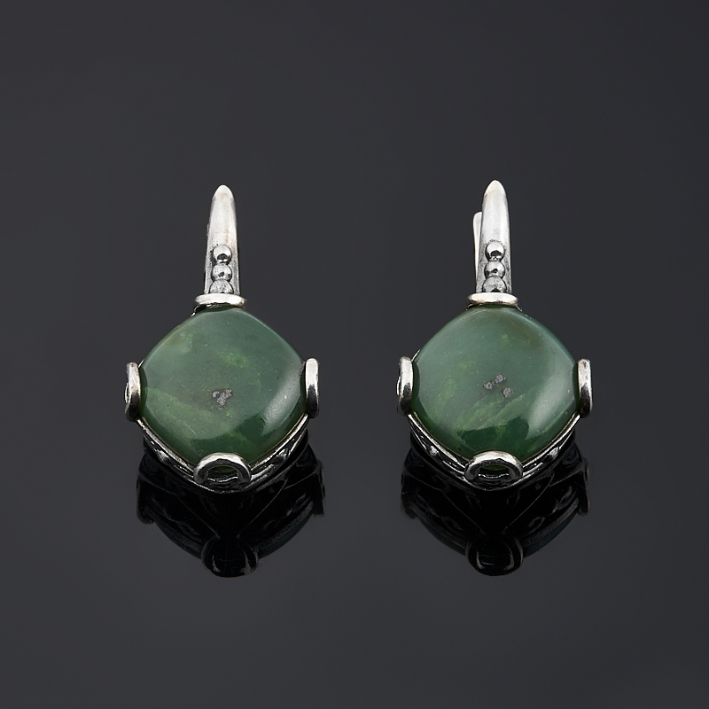 

Серьги нефрит зеленый (серебро 925 пр. оксидир.)