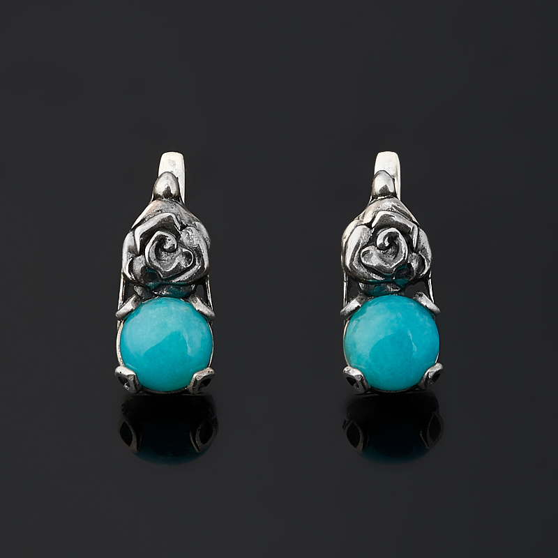 

Серьги амазонит (серебро 925 пр. оксидир.)