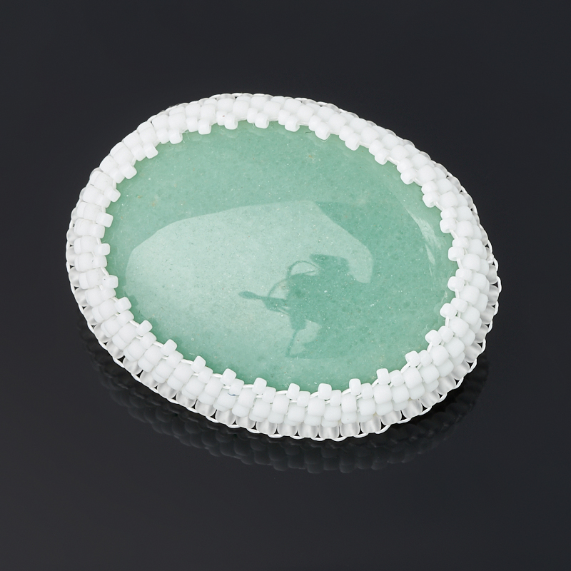 

Брошь авантюрин зеленый (биж. сплав)