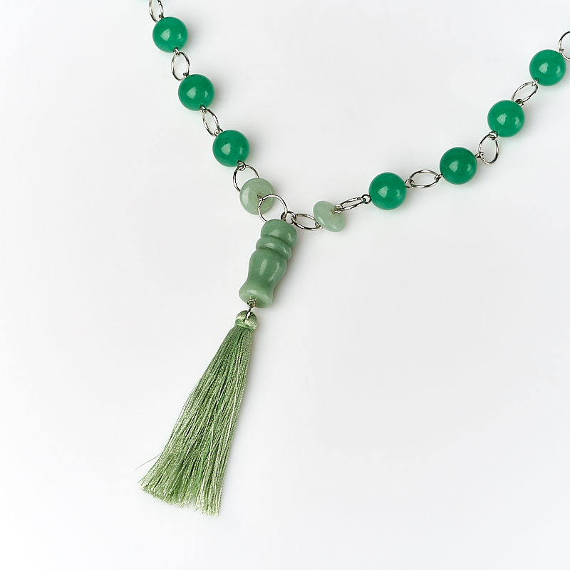 

Бусы авантюрин зеленый (биж. сплав) (сотуар) длинные 12 мм 82 см