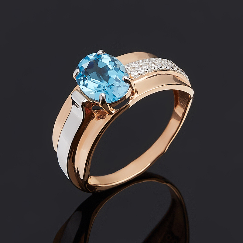 

Кольцо топаз swiss (серебро 925 пр.) огранка размер 17