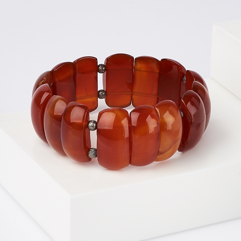 

Браслет сердолик (биж. сплав) 18 см