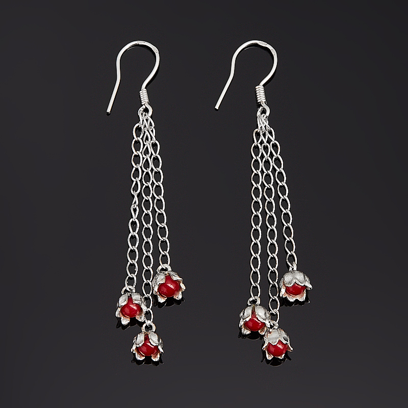 

Серьги коралл красный (серебро 925 пр.)