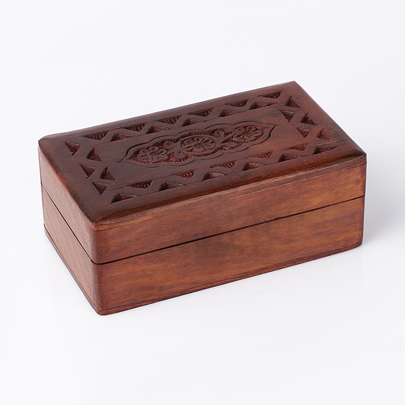 

Шкатулка для хранения камней / украшений (дерево) (коричневый) 13х7,5х5 см