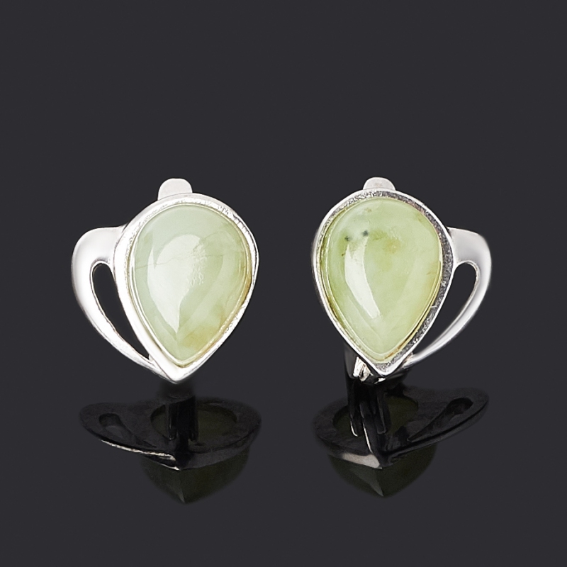 

Серьги нефрит зеленый (серебро 925 пр. родир. бел.)