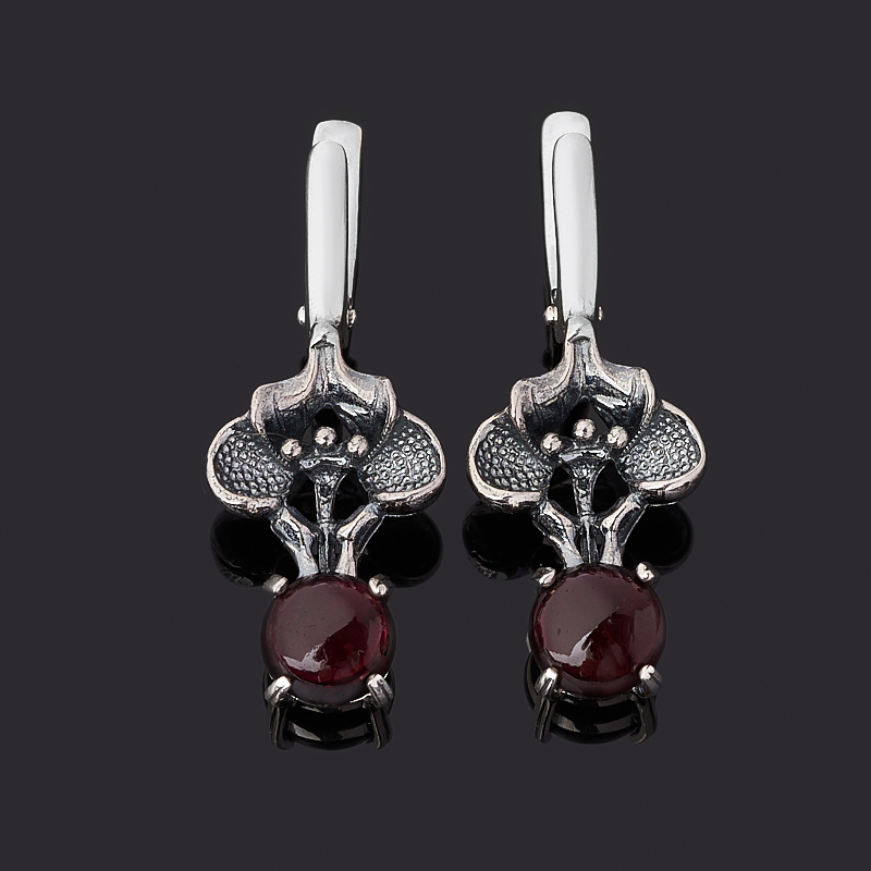 

Серьги гранат альмандин (серебро 925 пр. оксидир.)