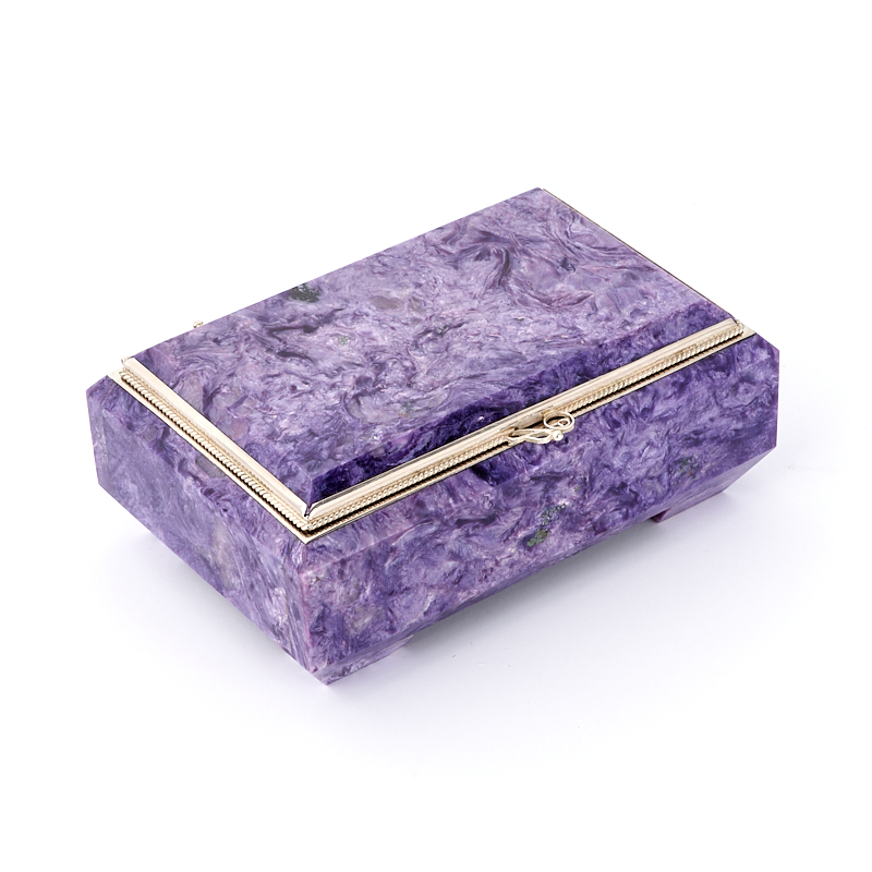 

Шкатулка чароит (мельхиор) 11,5х7,5х4,5 см