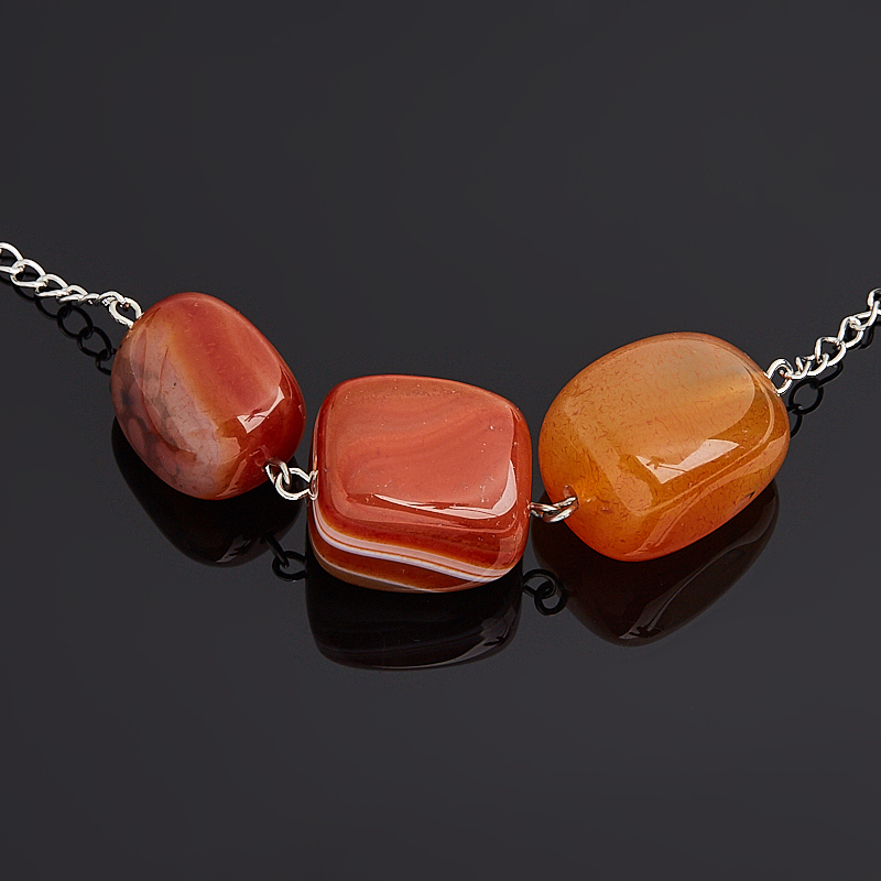 

Бусы сердолик (биж. сплав, сталь хир.) (колье) 45 см (+7 см)