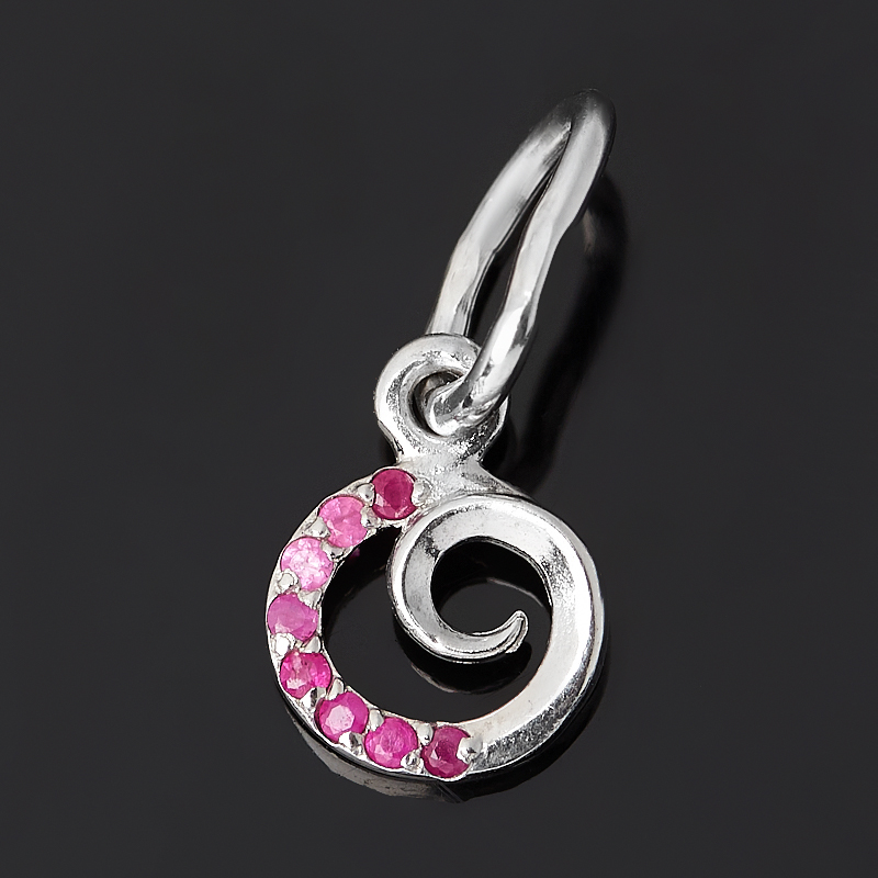 

Кулон рубин (серебро 925 пр. родир. бел.) огранка